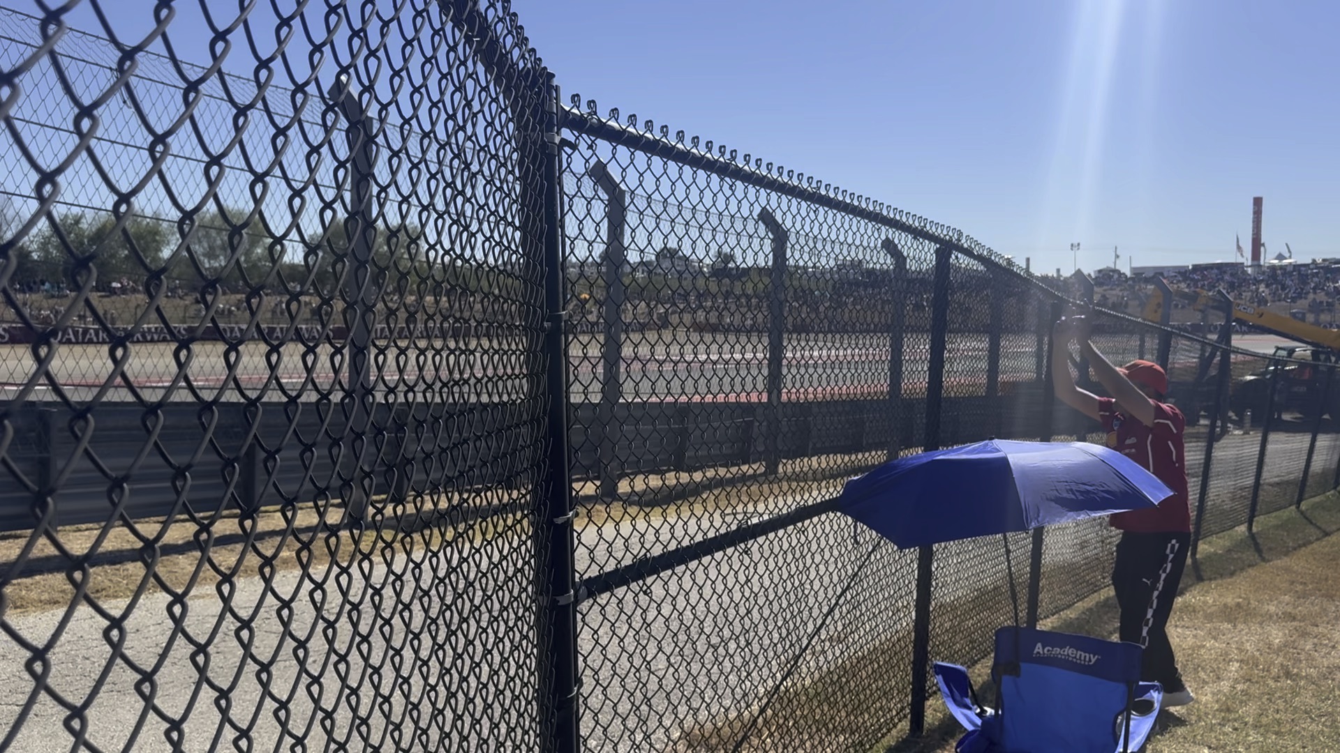 Chain link temporary fence panels on a construction site in Southern Pines